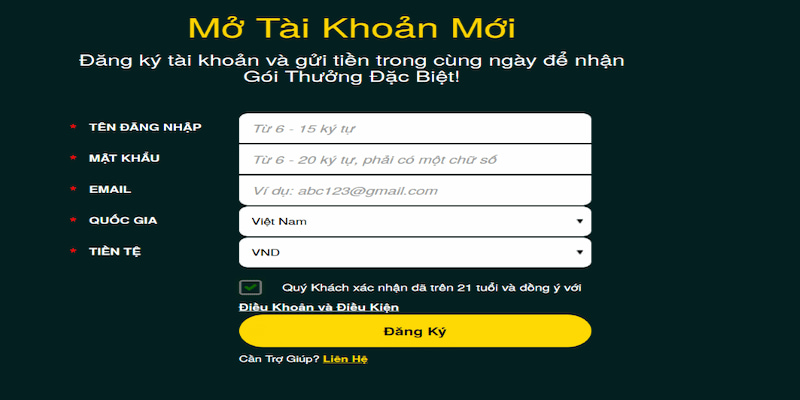 Chia sẻ cách thức đăng ký trên nhà cái